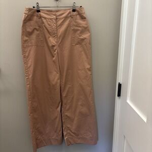 Just women's S pants, wide leg, cotton side pockets, beige